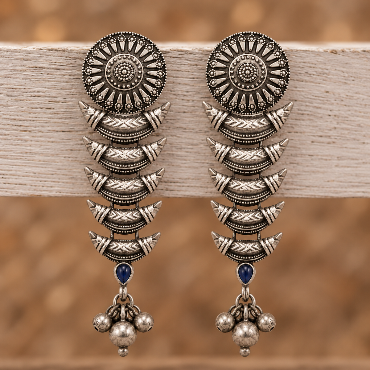 Oxidised Earring