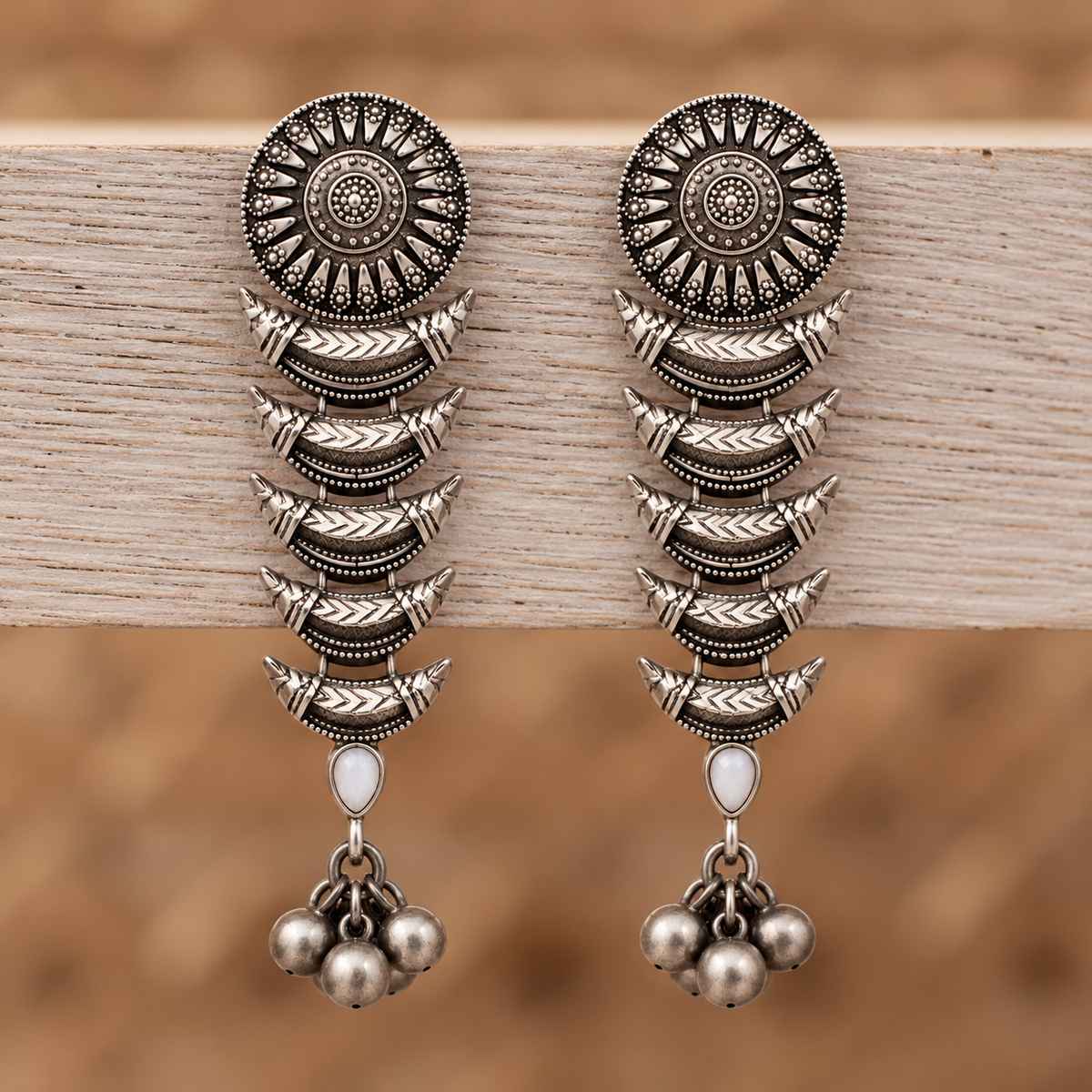 Oxidised Earring