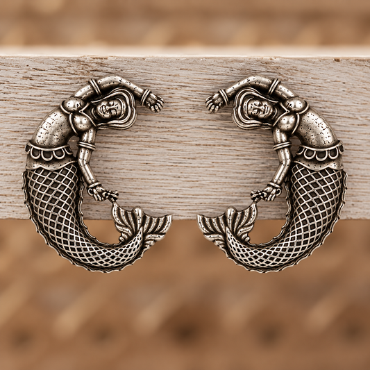 Oxidised Earring