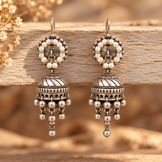 Oxidised Earring