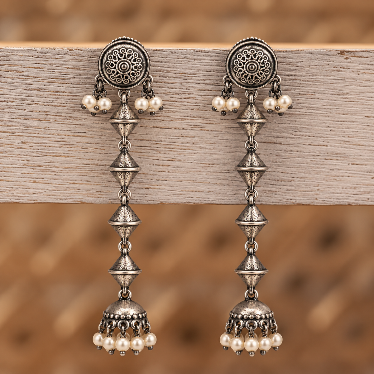 Oxidised Earring