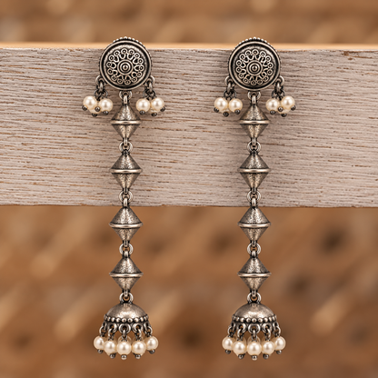 Oxidised Earring