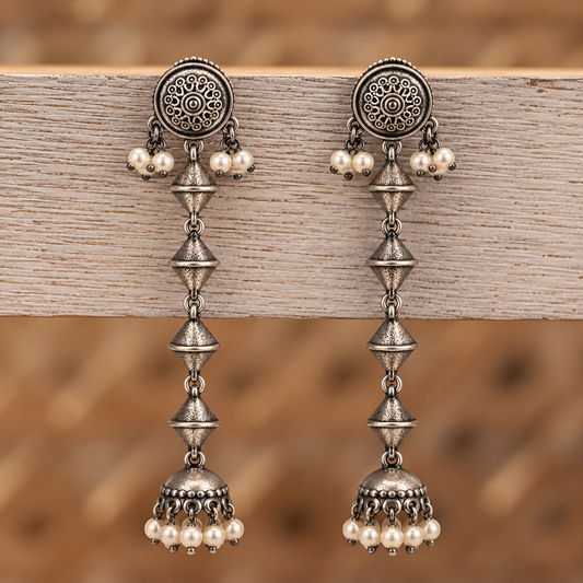 Oxidised Earring