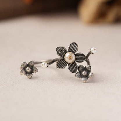 Ira- Silver oxidised ring
