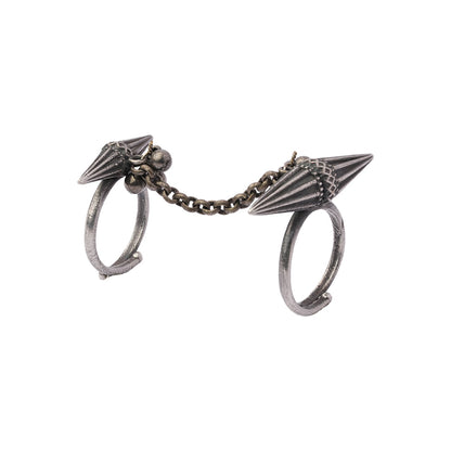 Lavanya- Silver oxidised ring