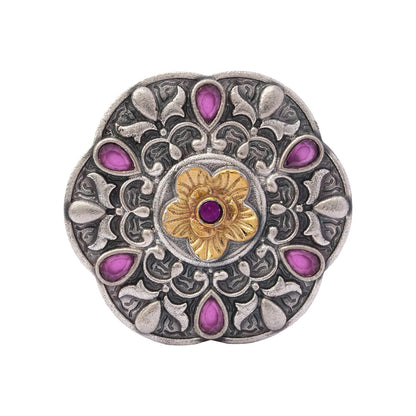 Vasanti – Silver Oxidised Adjustable Ring