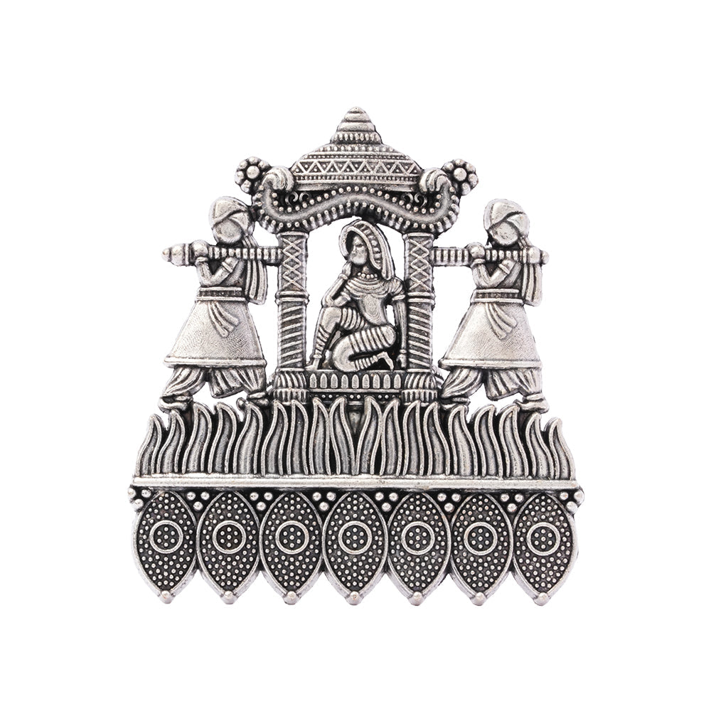 Ranjhana- Silver oxidised ring