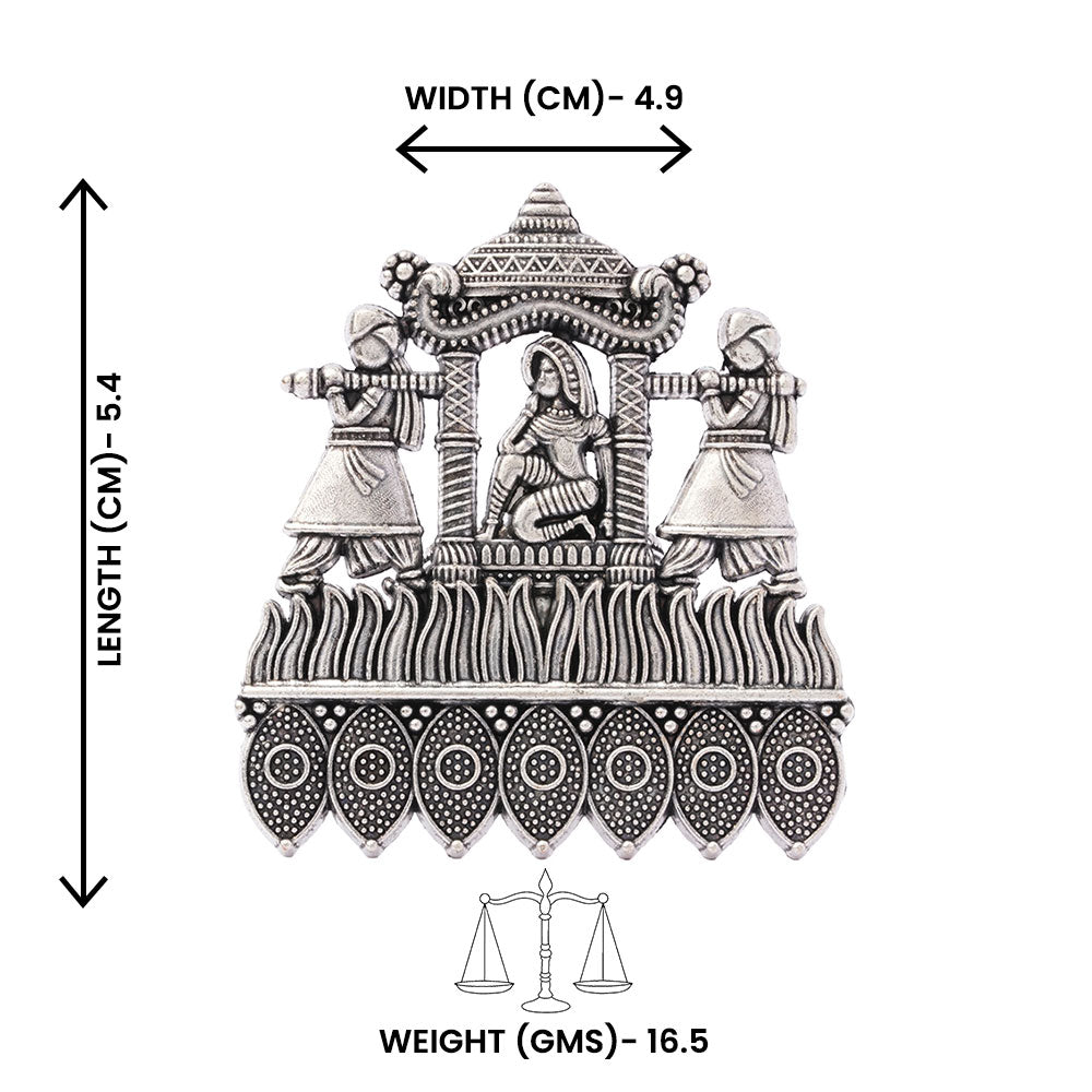 Ranjhana- Silver oxidised ring