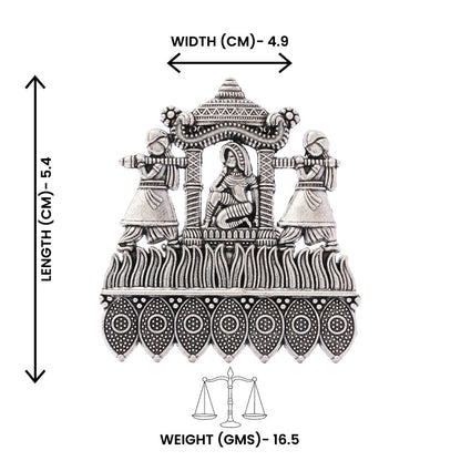 Ranjhana- Silver oxidised ring