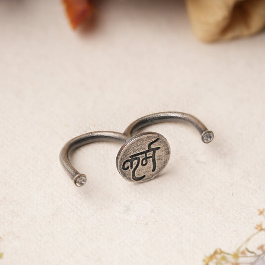Jyotsna- Silver oxidised ring