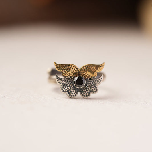 Kalapushp- Silver oxidised ring
