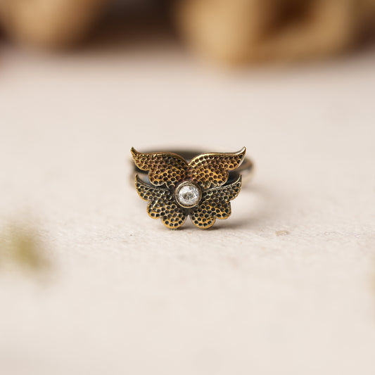 Kiran- Silver oxidised ring