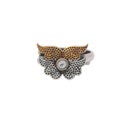 Kiran- Silver oxidised ring