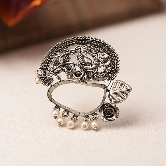 Shobha-Silver oxidised ring