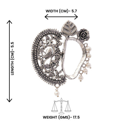 Shobha-Silver oxidised ring