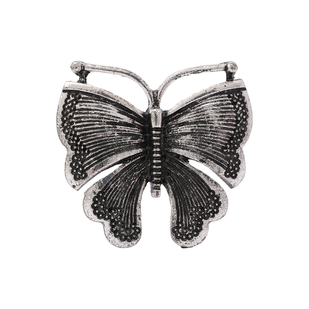 Charulata- Silver oxidised ring