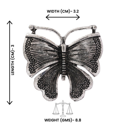 Charulata- Silver oxidised ring