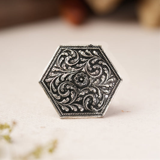 Kokila- Silver oxidised ring