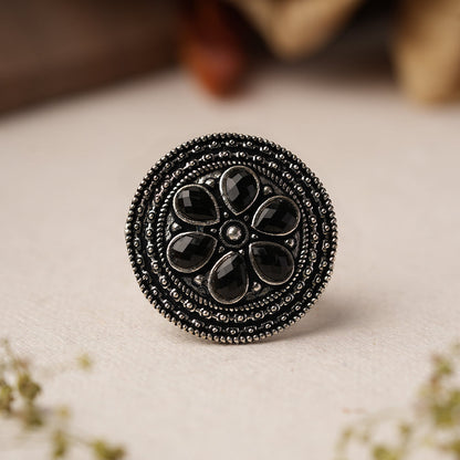 Rashmi- Silver oxidised ring (Black)