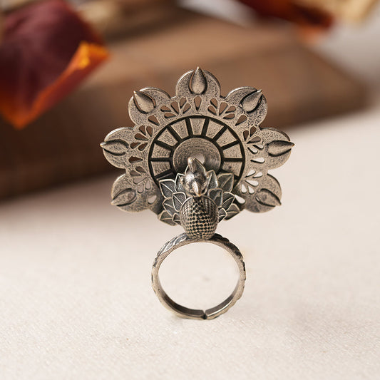 Neelraj- Silver oxidised ring