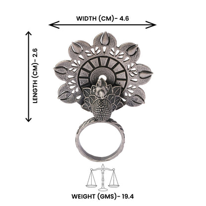 Neelraj- Silver oxidised ring