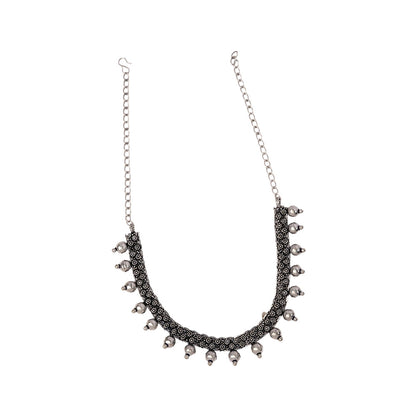 Saanjh- Brass Oxidised Necklace