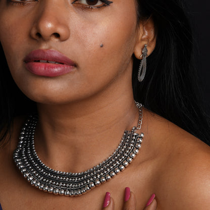 Prabhati- Oxidized Necklace