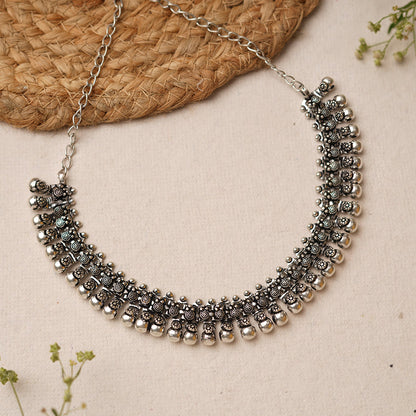 Gaurangi- Brass Oxidised Necklace