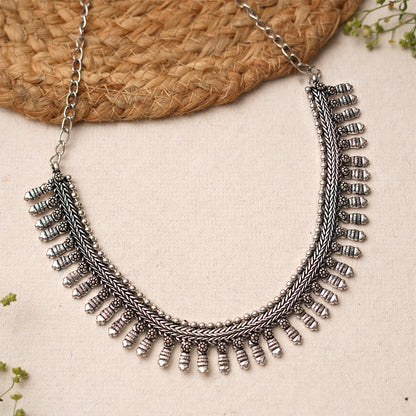 Vanya- Silver toned brass Necklace