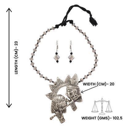 Shraddha- Radha-Krishna Brass Neckpiece Set