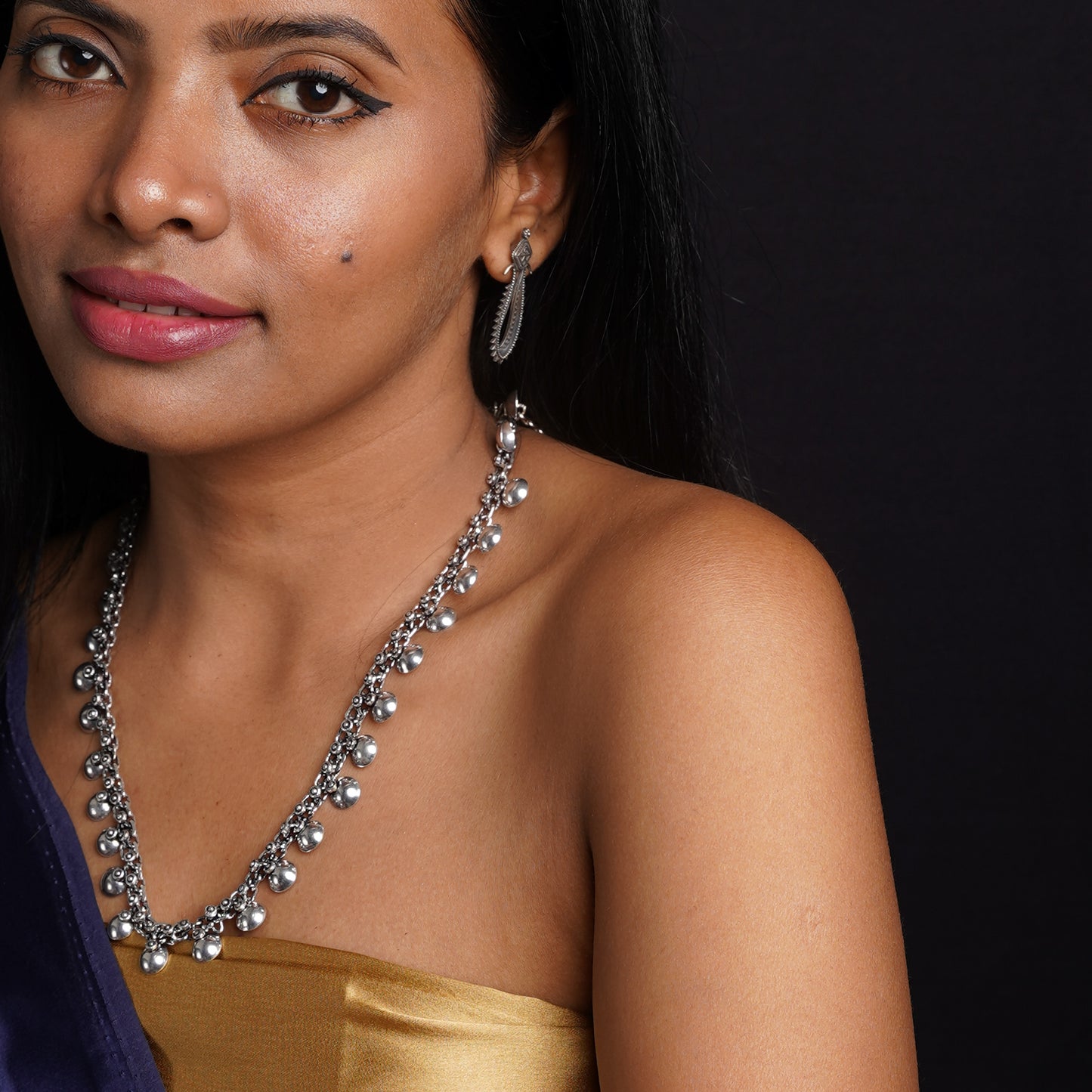 Navodita- Long Brass Neckpiece