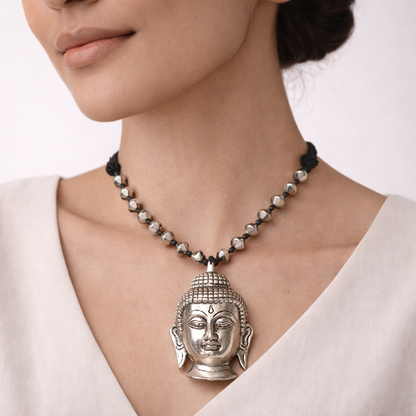 Shantika- Buddha Brass Neckpiece Set