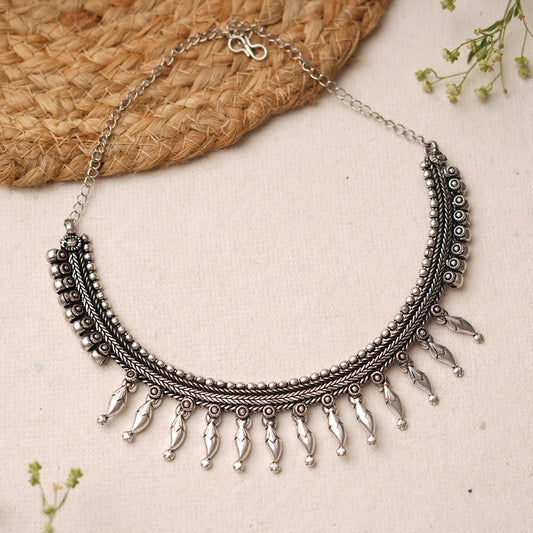 Shyamalika- Brass Oxidised Necklace