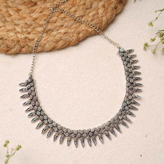 Manihar- Brass Oxidised Necklace