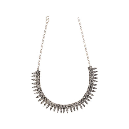 Manihar- Brass Oxidised Necklace