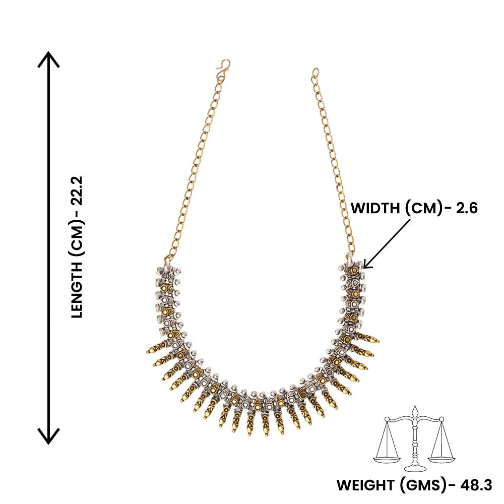 Amritangi-Brass Oxidised Necklace