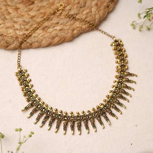 Shringarika-Brass Oxidised Necklace