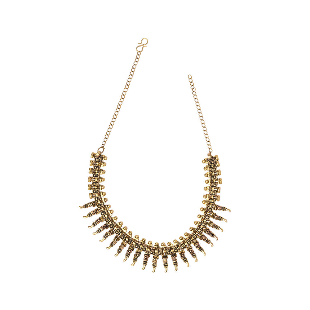 Shringarika-Brass Oxidised Necklace