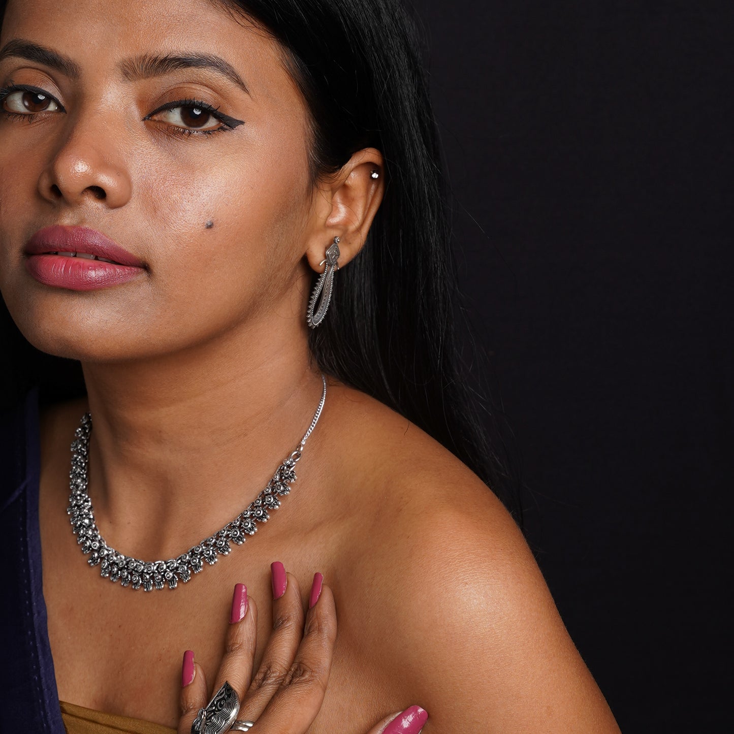 Vishakha- Oxidised Necklace