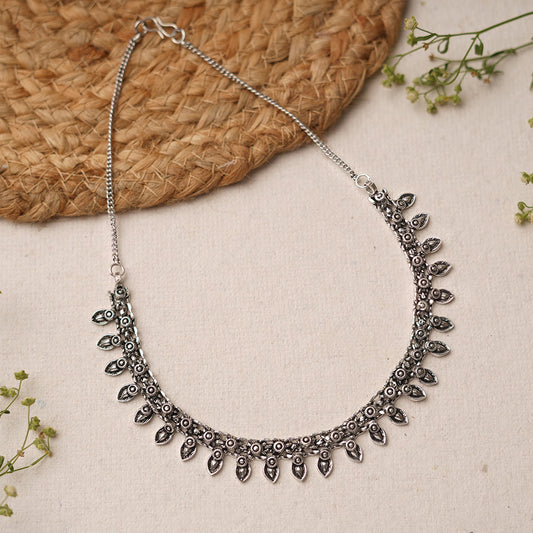Shilpkala- Silver Brass Oxidised Neckpiece