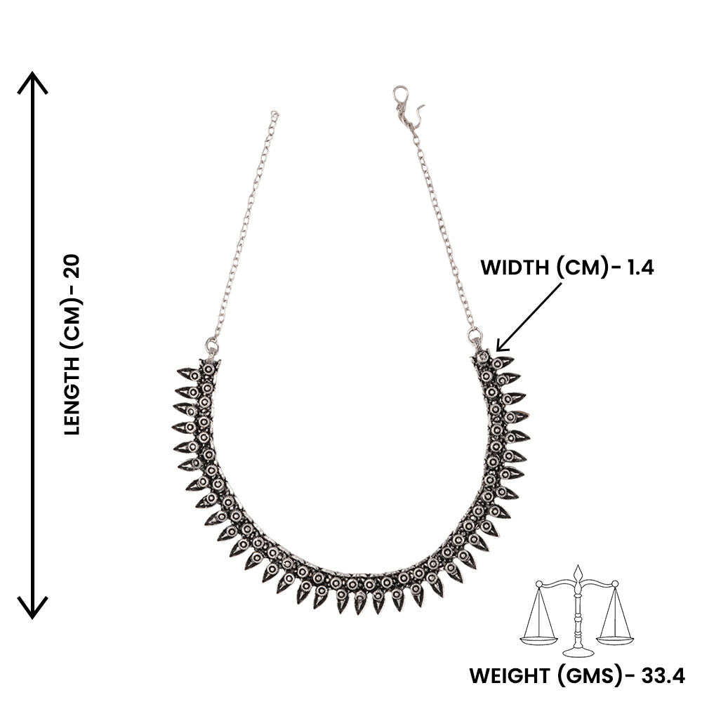 Rajhar- Oxidised Necklace