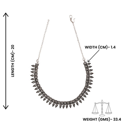 Rajhar- Oxidised Necklace