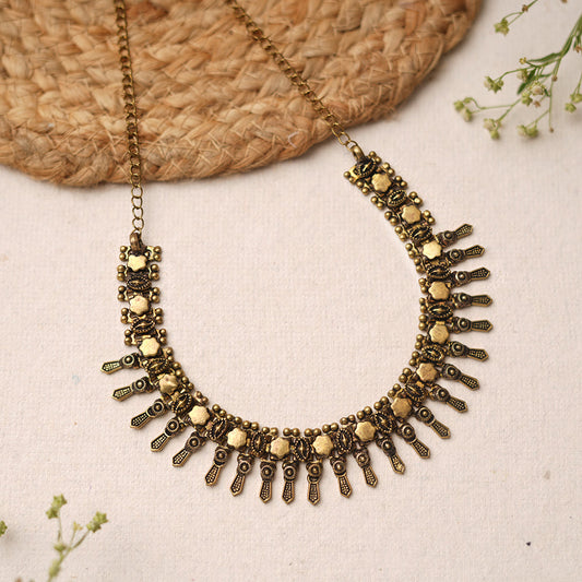 Sragini-Brass Oxidised Necklace