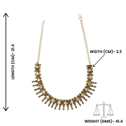 Sragini-Brass Oxidised Necklace
