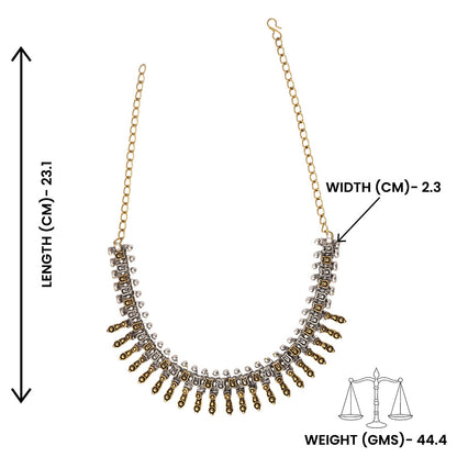 Neelmala- Dual toned Brass Necklace
