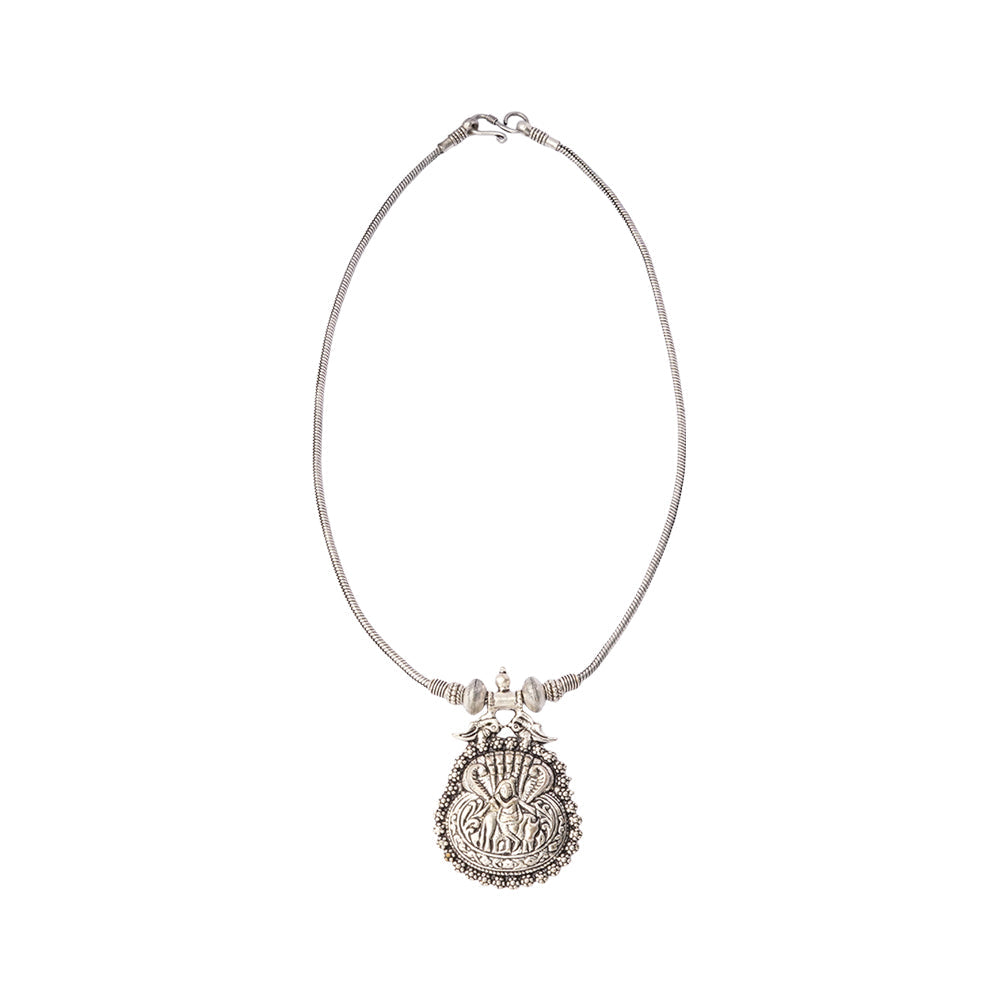 Nirvana- Krishna Oxidised Pendant chain set