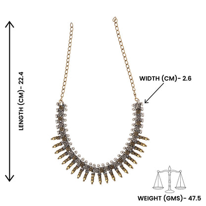 Hemhar- Brass Oxidised Necklace