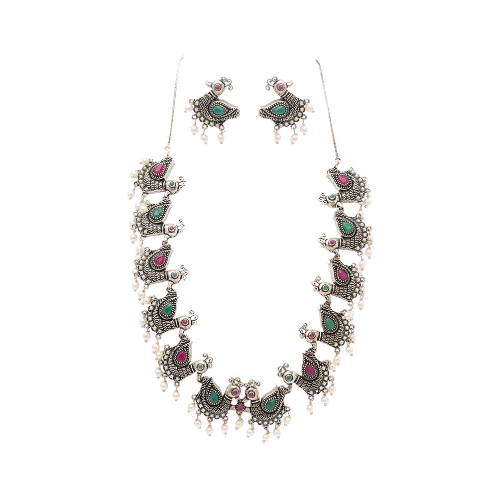 Shobhita – Silver-Toned Brass Necklace Set