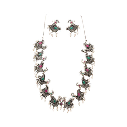 Shobhita – Silver-Toned Brass Necklace Set