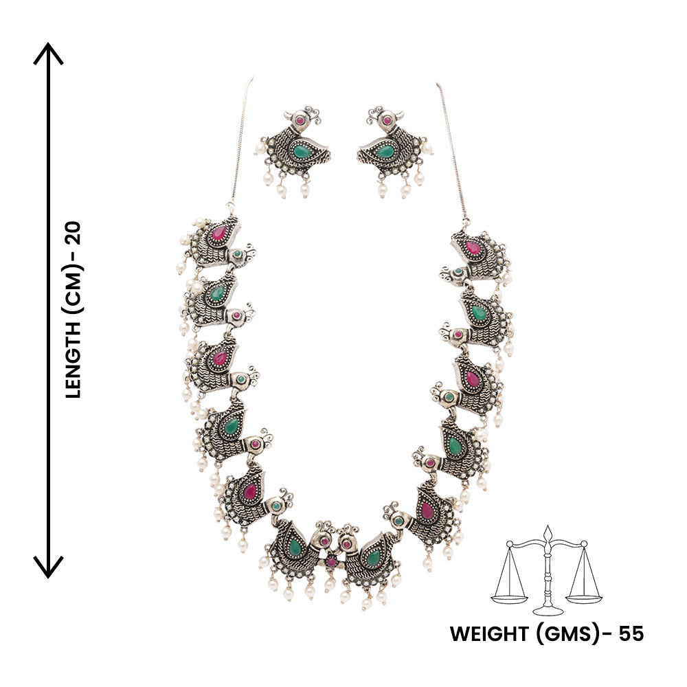 Shobhita – Silver-Toned Brass Necklace Set